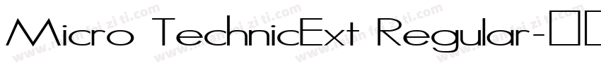Micro TechnicExt Regular字体转换